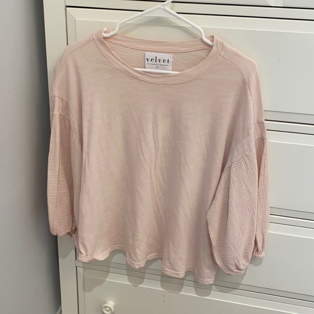 BRAND NEW light pink Anthropologie top
